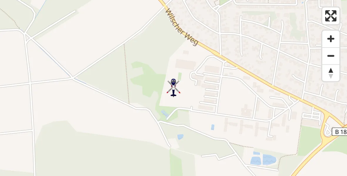 Flugroute Polizeihubschrauber Gifhorn Bundespolizei Hubschrauberlandeplatz - Gifhorn Bundespolizei Hubschrauberlandeplatz, 14 August 2026, 18:03