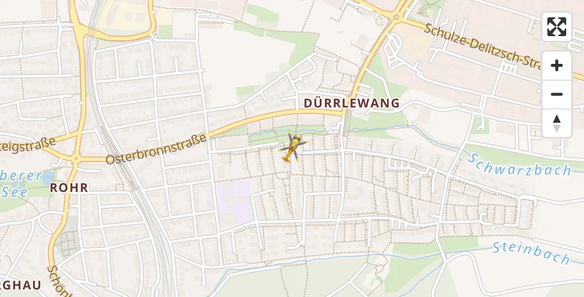 Flugroute Ambulanzhubschrauber Stuttgart - Stuttgart, 14 August 2026, 19:07