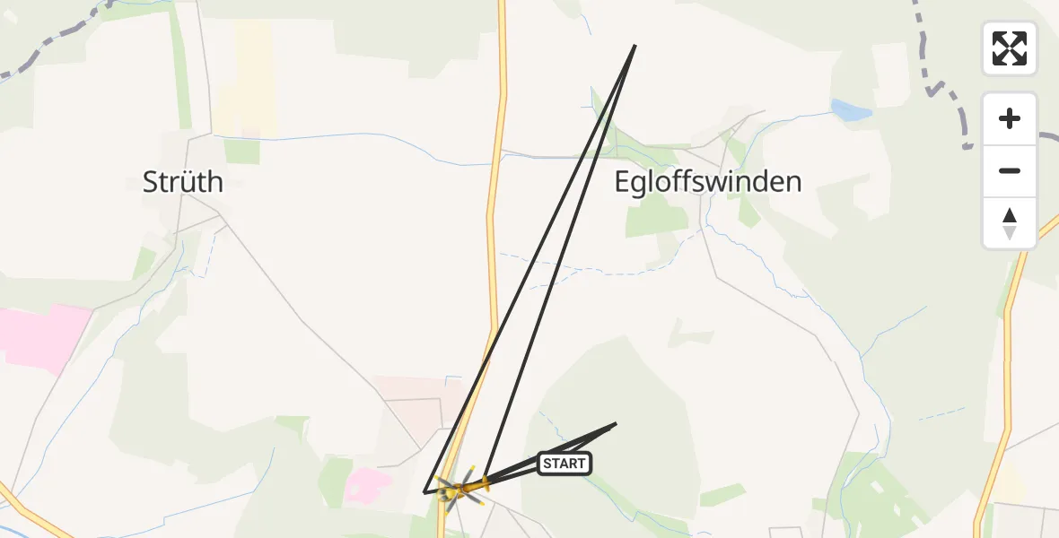 Flugroute Rettungshubschrauber Ansbach - Ansbach, 14 August 2026, 19:48