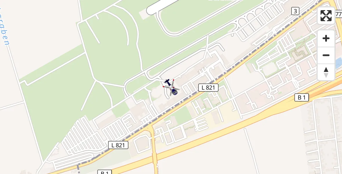 Flugroute Polizeihubschrauber Dortmund Flughafen - Dortmund Flughafen, 14 August 2026, 22:00