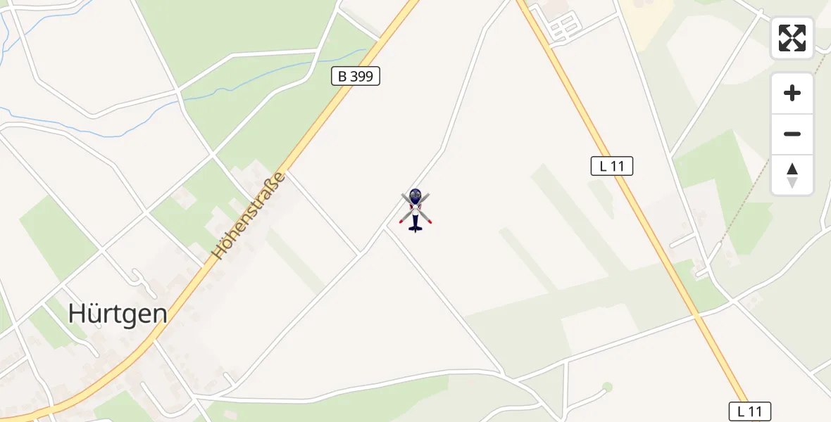 Flugroute Polizeihubschrauber Hürtgenwald - Hürtgenwald, 15 August 2026, 09:53