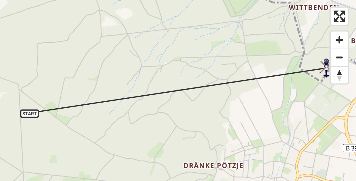 Flugroute Polizeihubschrauber Hürtgenwald - Hürtgenwald, 15 August 2026, 10:51