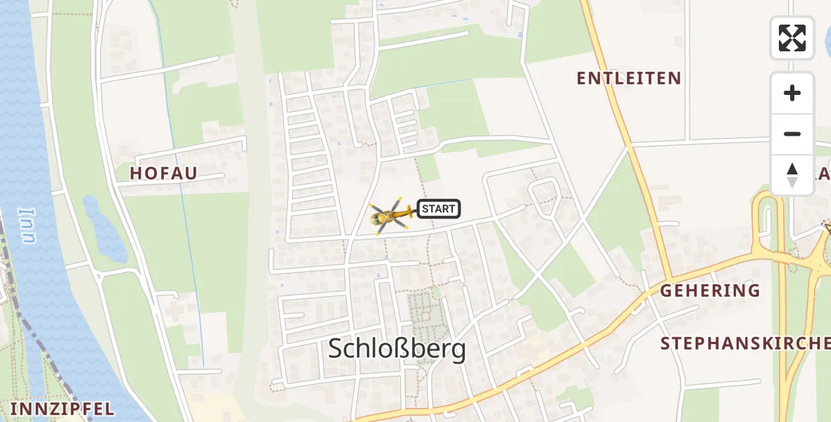 Flugroute Rettungshubschrauber Stephanskirchen - Stephanskirchen, 15 August 2026, 11:55