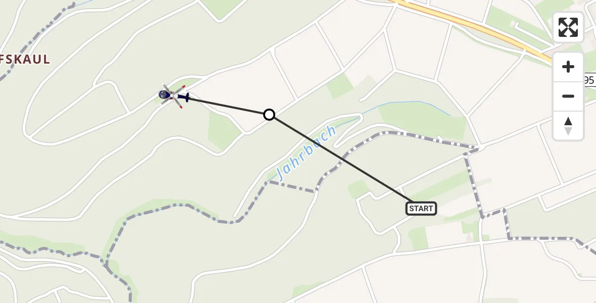 Flugroute Polizeihubschrauber Müllenbach - Laubach, 15 August 2026, 13:48