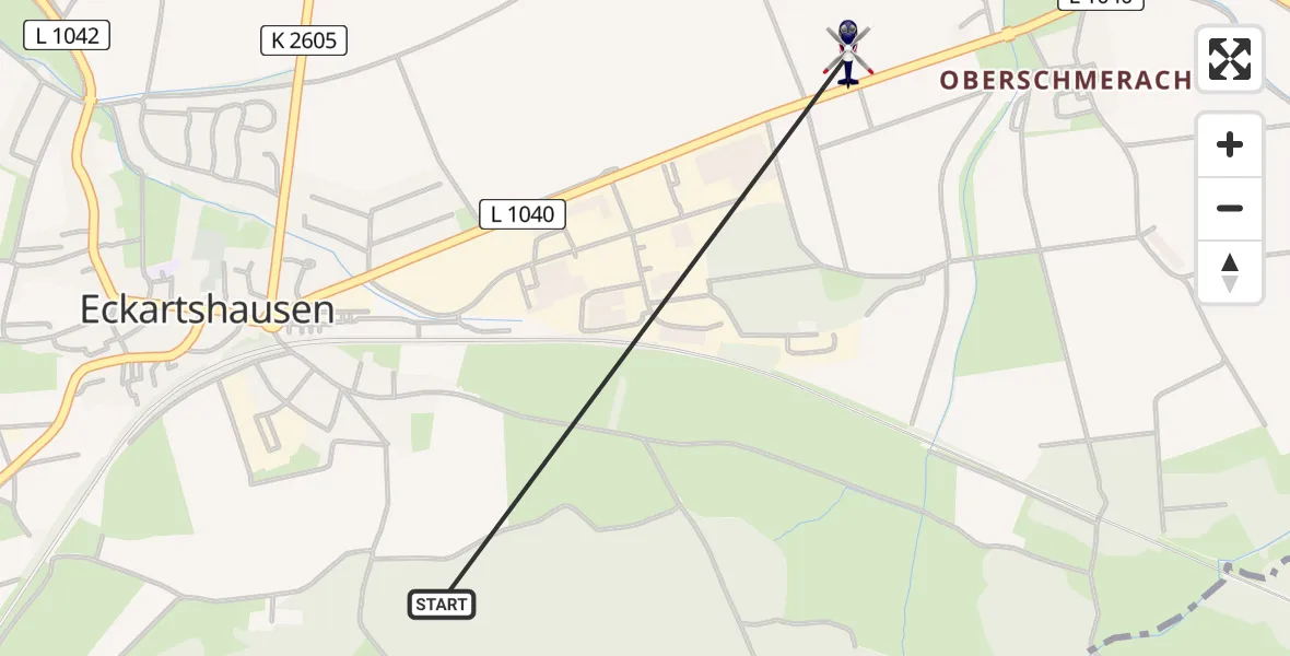 Flugroute Polizeihubschrauber Ilshofen - Ilshofen, 15 August 2026, 15:48
