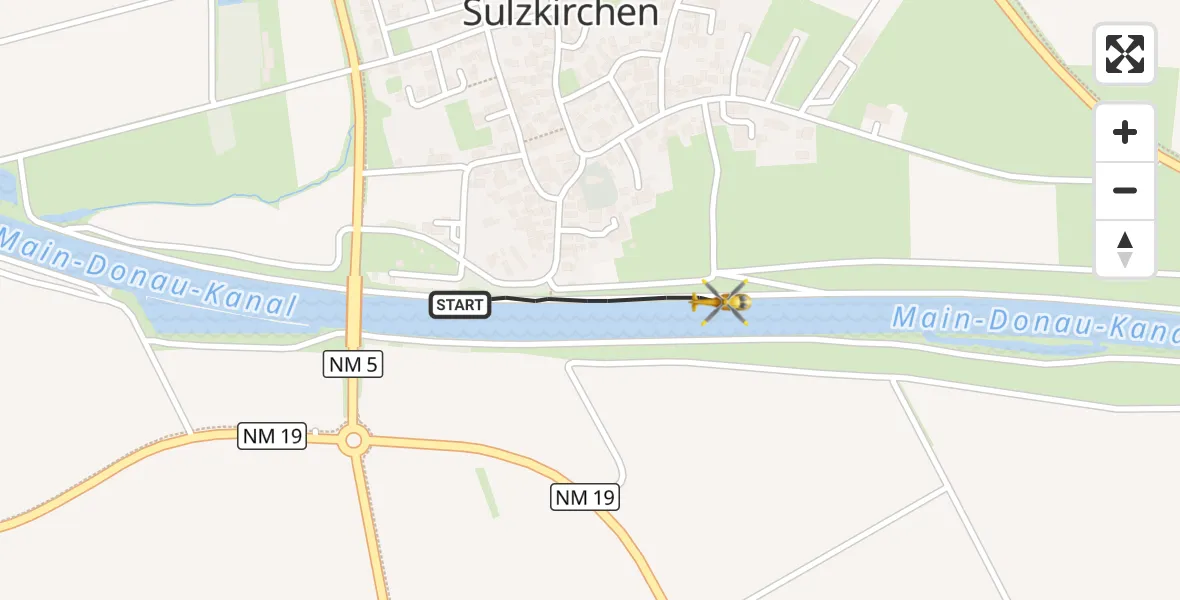 Flugroute Ambulanzhubschrauber Freystadt - Freystadt, 15 August 2026, 15:54