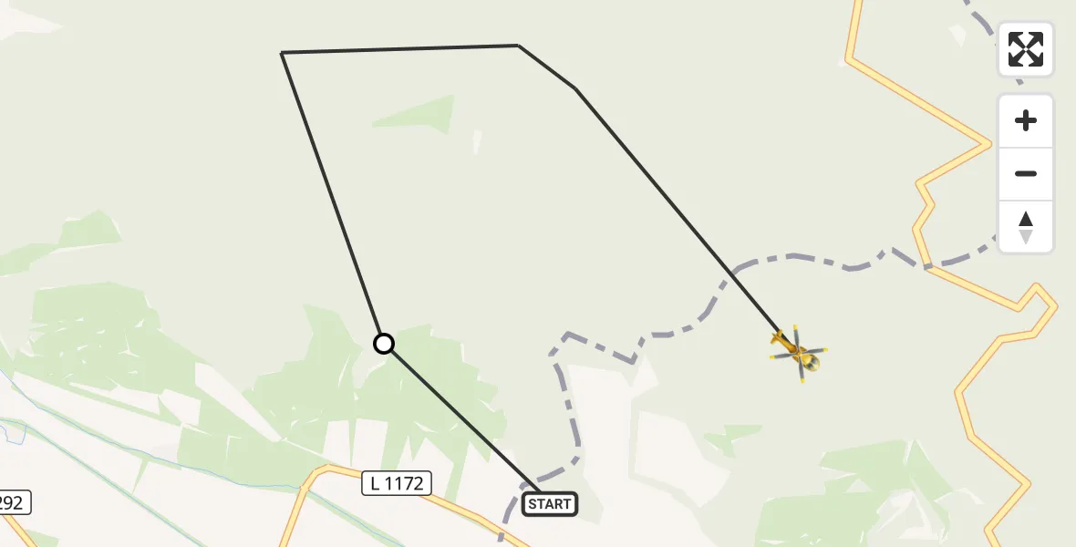 Flugroute Rettungshubschrauber Bad Frankenhausen/Kyffhäuser - Bad Frankenhausen/Kyffhäuser, 15 August 2026, 16:56