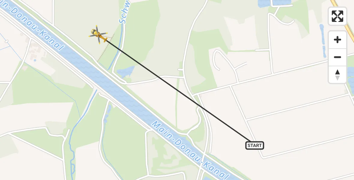 Flugroute Ambulanzhubschrauber Freystadt - Freystadt, 15 August 2026, 17:41