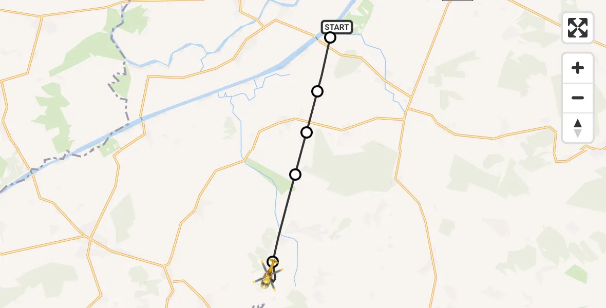 Flugroute Ambulanzhubschrauber Hörsten - Beringstedt, 15 August 2026, 18:26