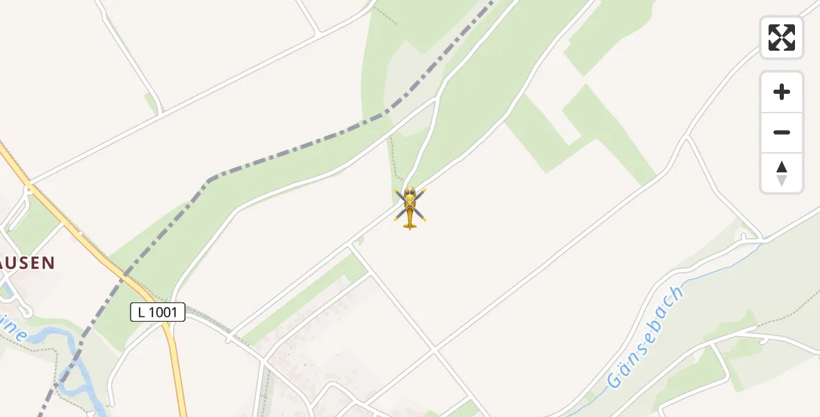 Flugroute Rettungshubschrauber Kirchgandern - Kirchgandern, 16 August 2026, 07:37
