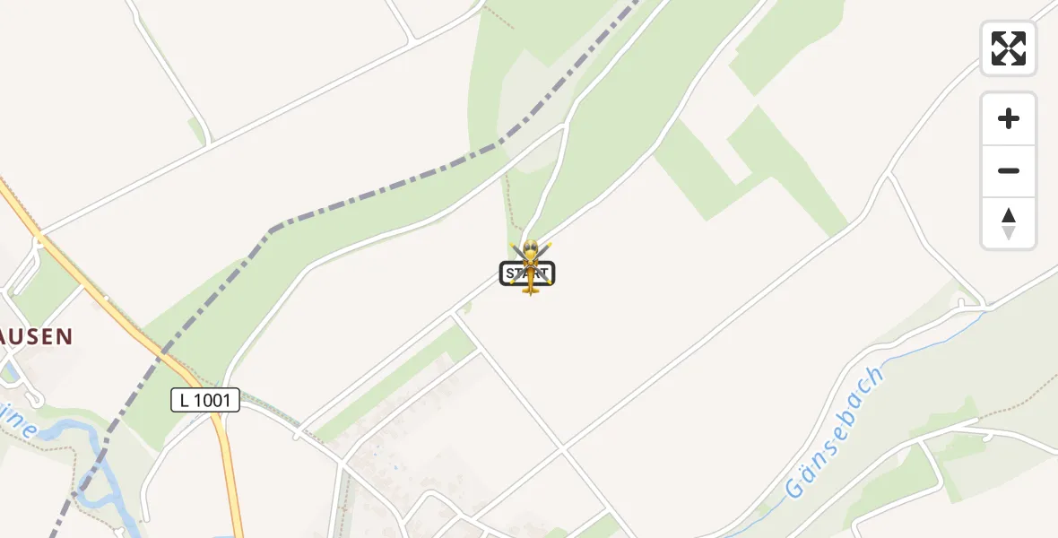 Flugroute Rettungshubschrauber Kirchgandern - Kirchgandern, 16 August 2026, 08:13
