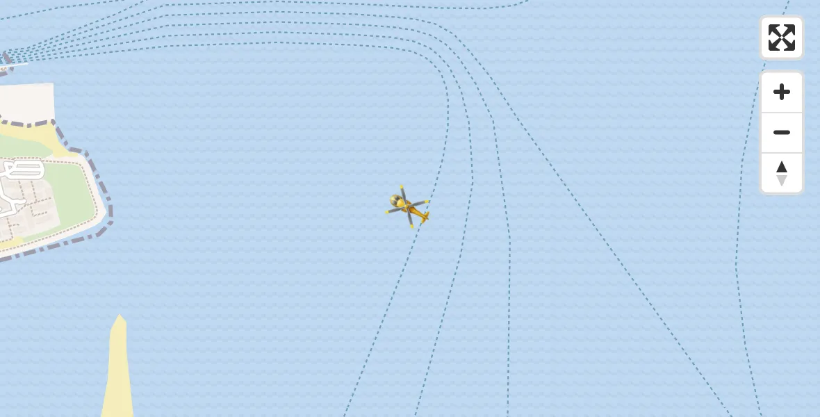 Flugroute Ambulanzhubschrauber Wittdün auf Amrum - Wittdün auf Amrum, 16 August 2026, 16:07