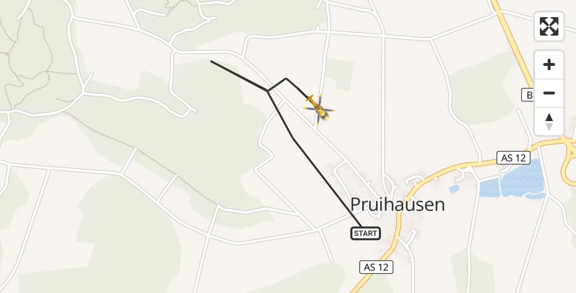 Flugroute Ambulanzhubschrauber Königstein - Königstein, 16 August 2026, 16:19