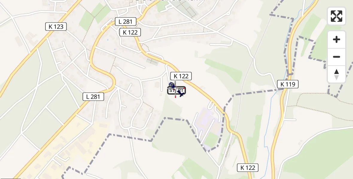 Flugroute Polizeihubschrauber Gebhardshain - Gebhardshain, 16 August 2026, 16:36