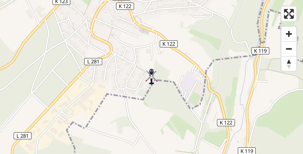 Flugroute Polizeihubschrauber Gebhardshain - Gebhardshain, 16 August 2026, 16:41
