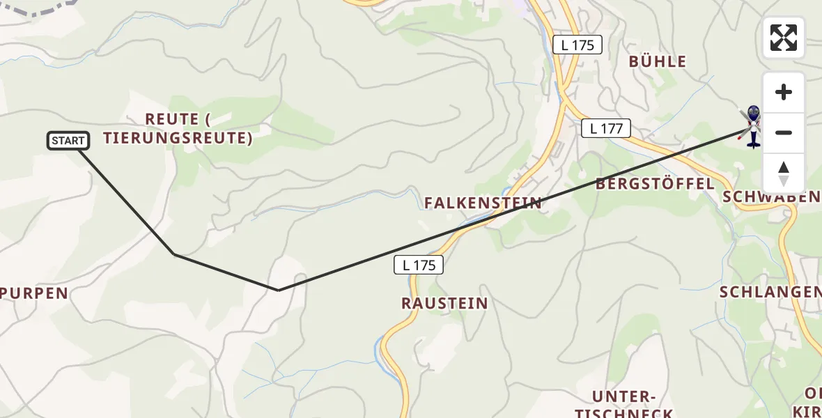Flugroute Polizeihubschrauber Schramberg - Schramberg, 16 August 2026, 18:21