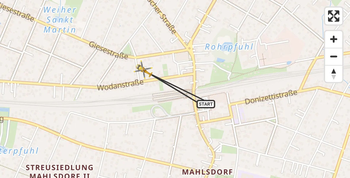 Flugroute Rettungshubschrauber Berlin - Berlin, 16 August 2026, 18:28