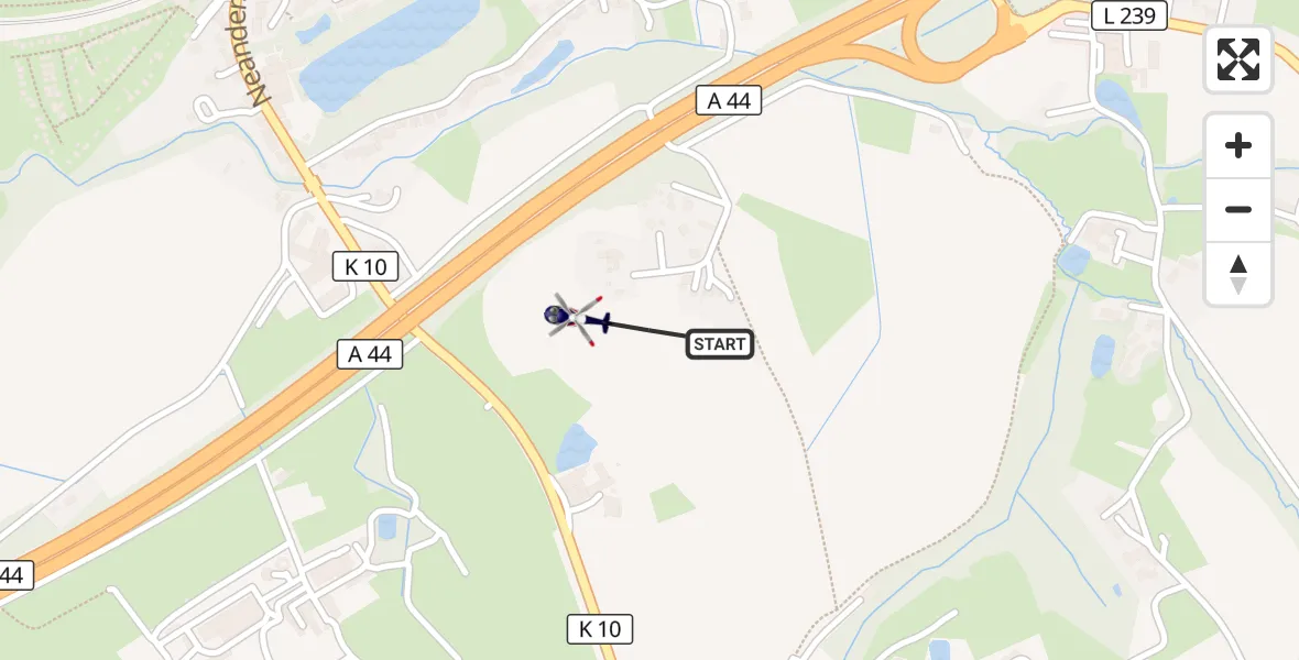 Flugroute Polizeihubschrauber Ratingen - Ratingen, 16 August 2026, 18:40