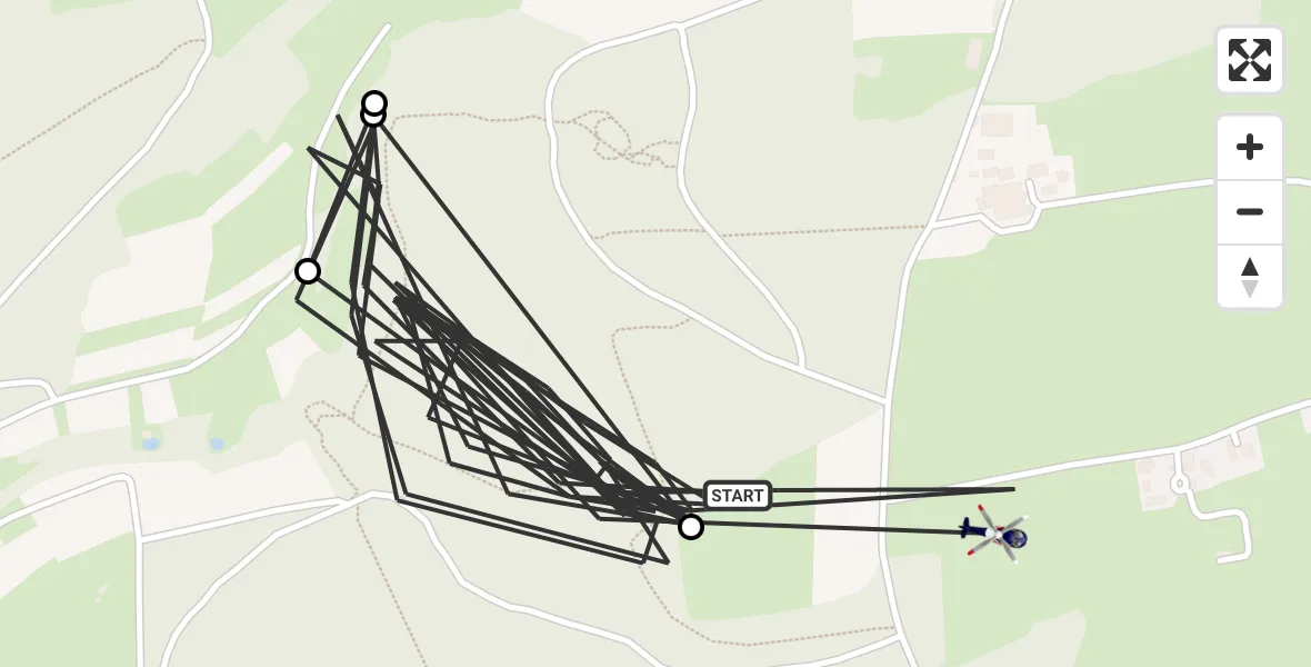 Flugroute Polizeihubschrauber Illingen - Illingen, 16 August 2026, 18:56