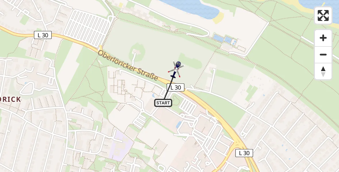Flugroute Polizeihubschrauber Düsseldorf - Düsseldorf, 16 August 2026, 19:27