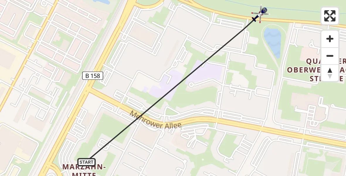 Flugroute Polizeihubschrauber Berlin - Berlin, 16 August 2026, 23:38