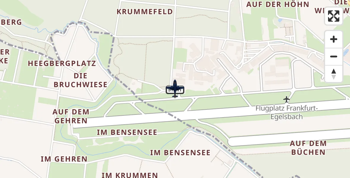 Flugroute Polizeiflugzeug Flughafen Frankfurt-Egelsbach - Flughafen Frankfurt-Egelsbach, 17 August 2026, 08:05