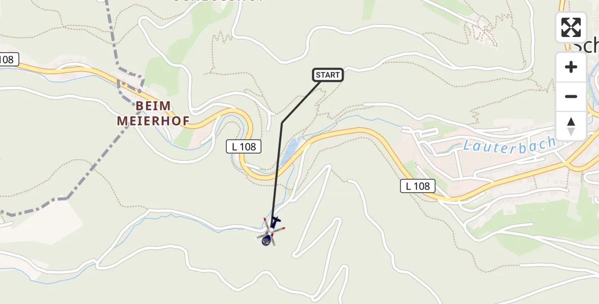 Flugroute Polizeihubschrauber Schramberg - Schramberg, 17 August 2026, 08:21