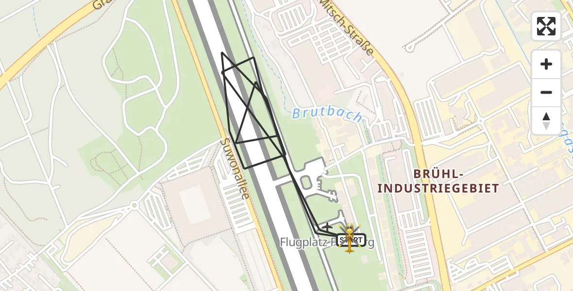 Flugroute Ambulanzhubschrauber Freiburg im Breisgau Flugplatz - Freiburg im Breisgau Flugplatz, 17 August 2026, 09:38