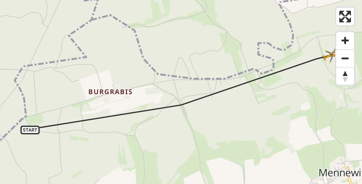 Flugroute Rettungshubschrauber Schlöben - Schlöben, 17 August 2026, 10:05