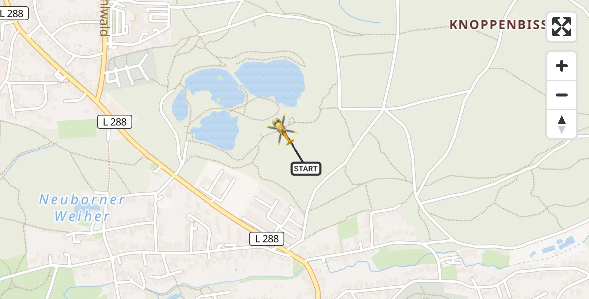 Flugroute Rettungshubschrauber Bergisch Gladbach - Bergisch Gladbach, 17 August 2026, 14:53