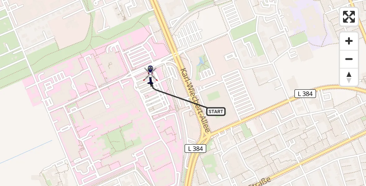 Flugroute Polizeihubschrauber Hannover Luftrettung Hubschrauberlandeplatz (Christoph 4) - Hannover Luftrettung Hubschrauberlandeplatz (Christoph 4), 17 August 2026, 16:48