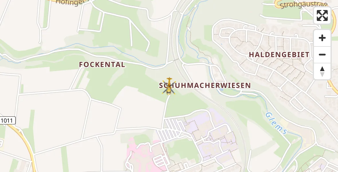 Flugroute Rettungshubschrauber Leonberg Hospital - Leonberg Hospital, 17 August 2026, 17:13