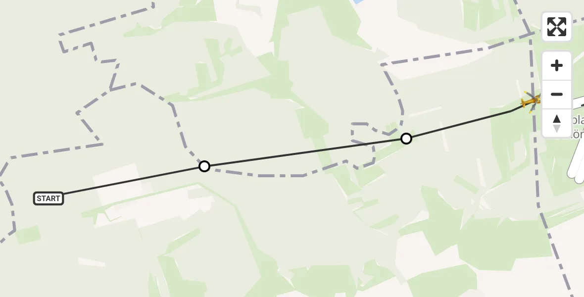 Flugroute Rettungshubschrauber Jena - Schlöben, 17 August 2026, 18:28