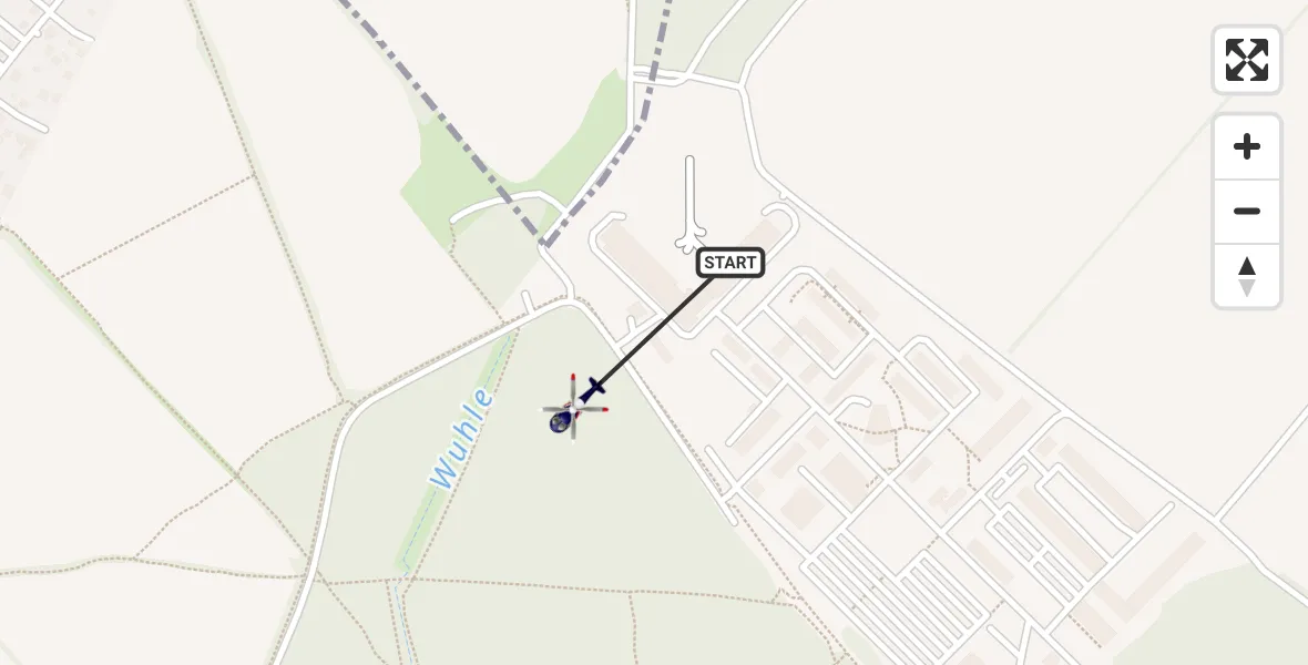Flugroute Polizeihubschrauber Ahrensfelde Hubschrauberlandeplatz - Ahrensfelde Hubschrauberlandeplatz, 18 August 2026, 05:16