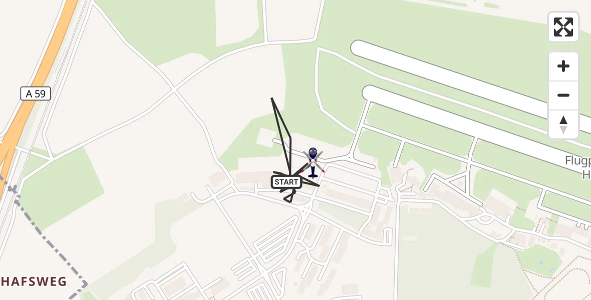 Flugroute Polizeihubschrauber Sankt Augustin - Sankt Augustin, 18 August 2026, 06:29