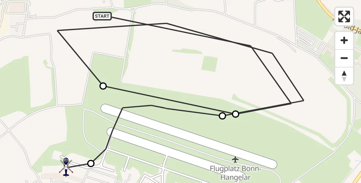 Flugroute Polizeihubschrauber Sankt Augustin - Sankt Augustin, 18 August 2026, 07:06