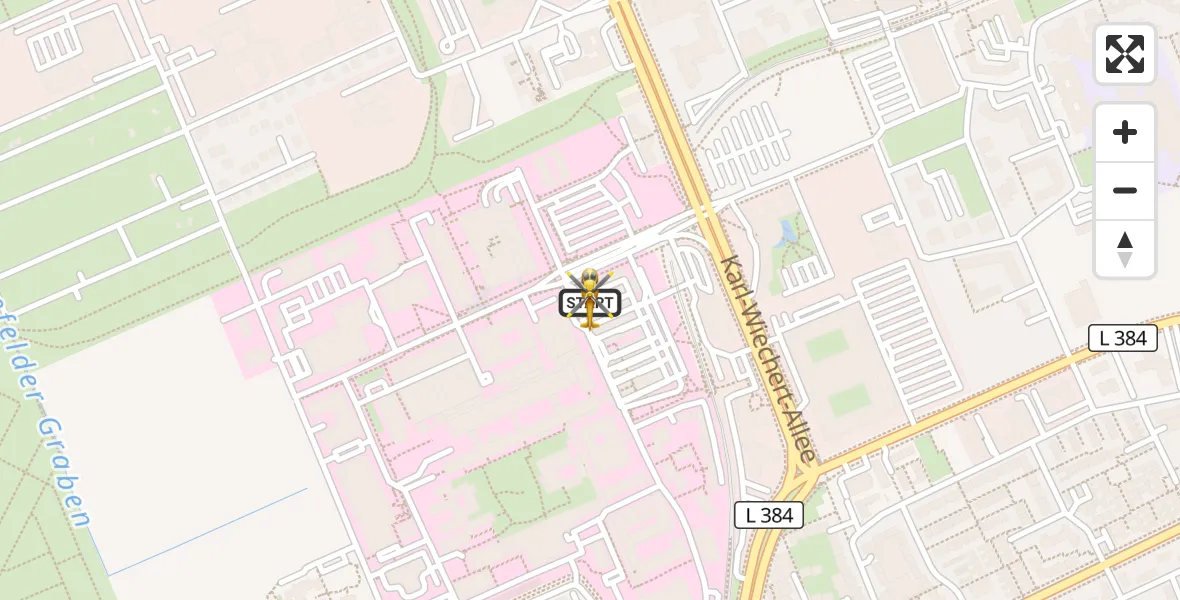 Flugroute Rettungshubschrauber Hannover Luftrettung Hubschrauberlandeplatz (Christoph 4) - Hannover Luftrettung Hubschrauberlandeplatz (Christoph 4), 18 August 2026, 14:10