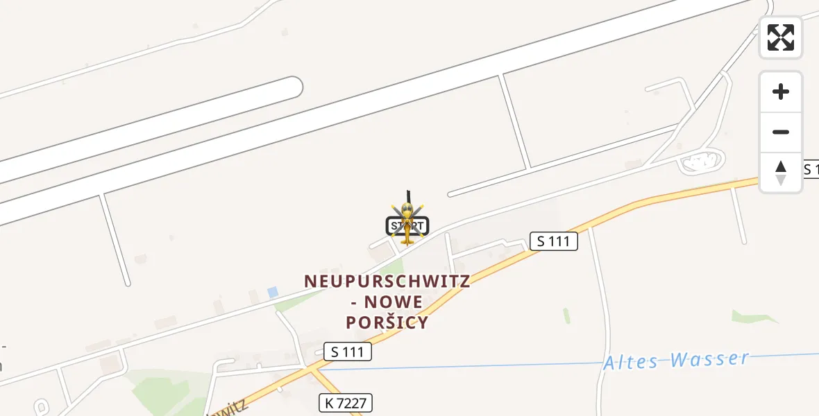 Flugroute Rettungshubschrauber Bautzen Flugplatz - Bautzen Flugplatz, 18 August 2026, 16:59