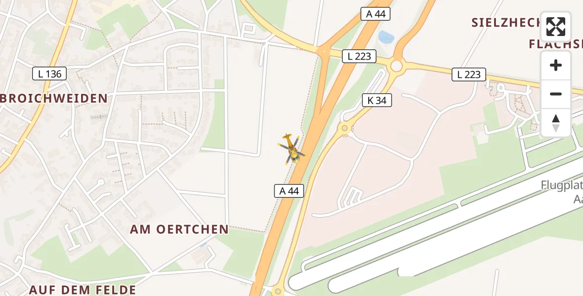 Flugroute Rettungshubschrauber Würselen - Würselen, 18 August 2026, 19:08