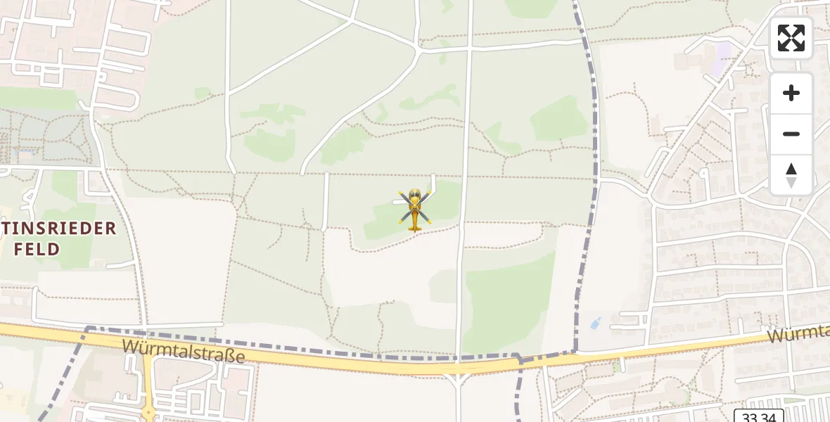 Flugroute Rettungshubschrauber Gräfelfing - Gräfelfing, 18 August 2026, 21:17