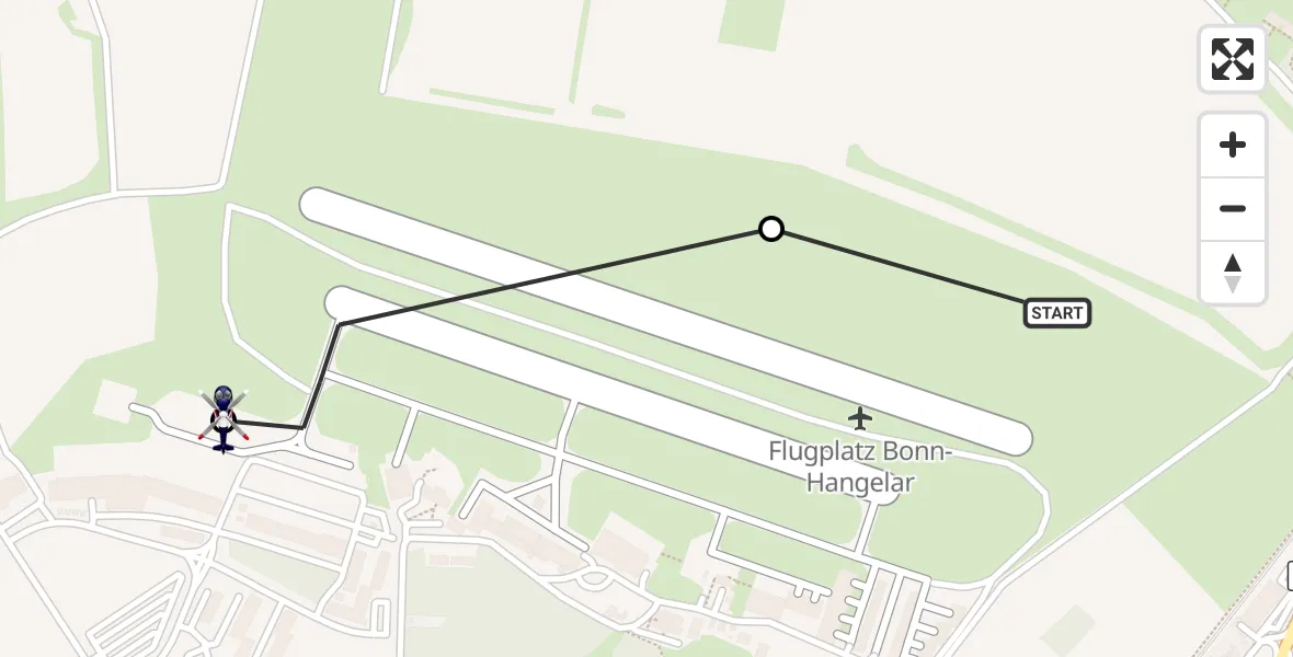 Flugroute Polizeihubschrauber Sankt Augustin - Sankt Augustin, 19 August 2026, 06:18