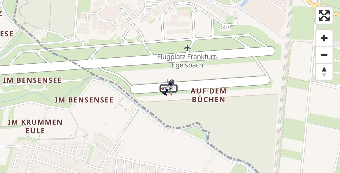 Flugroute Polizeihubschrauber Flughafen Frankfurt-Egelsbach - Flughafen Frankfurt-Egelsbach, 19 August 2026, 08:55