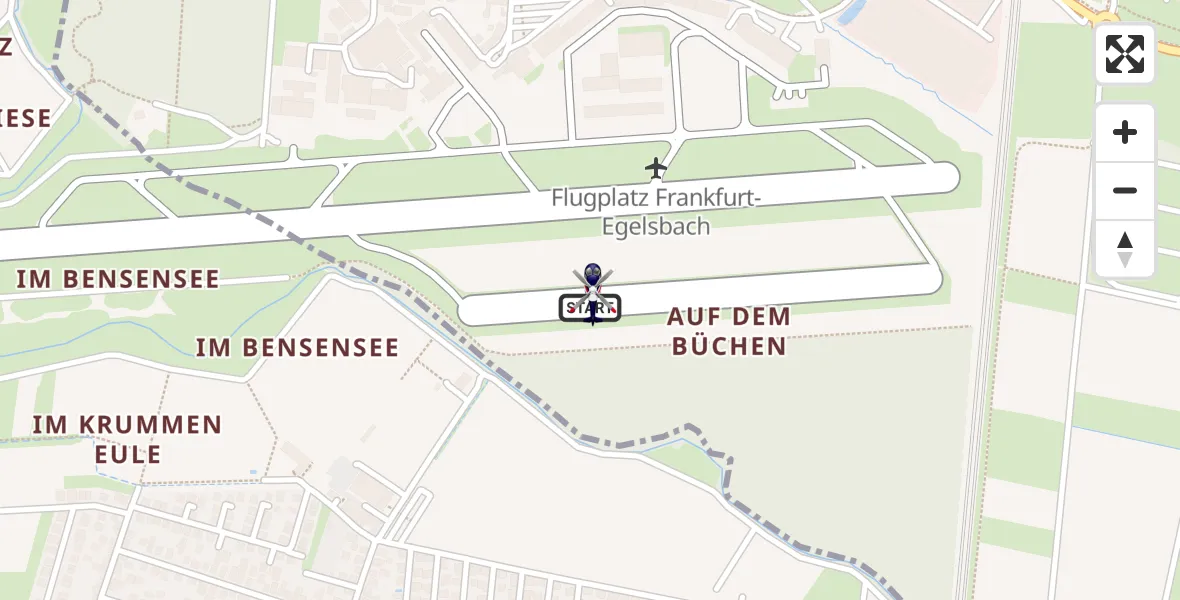 Flugroute Polizeihubschrauber Flughafen Frankfurt-Egelsbach - Flughafen Frankfurt-Egelsbach, 19 August 2026, 09:02