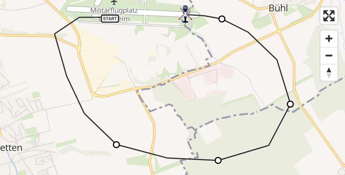 Flugroute Polizeihubschrauber Militärflugplatz Laupheim - Militärflugplatz Laupheim, 19 August 2026, 12:41
