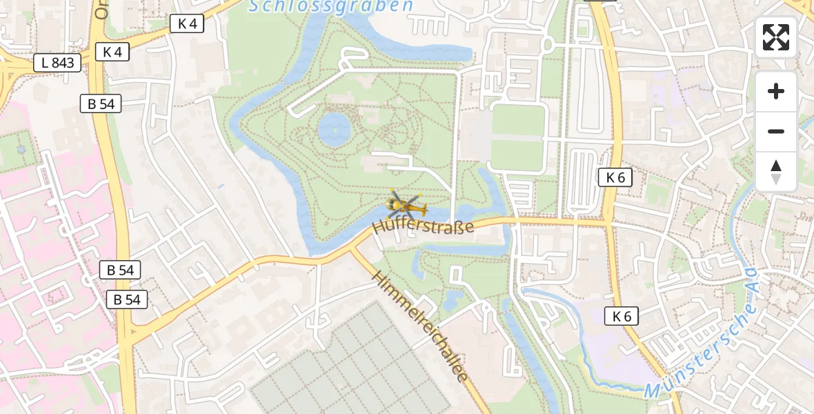 Flugroute Ambulanzhubschrauber Münster - Münster, 19 August 2026, 14:04