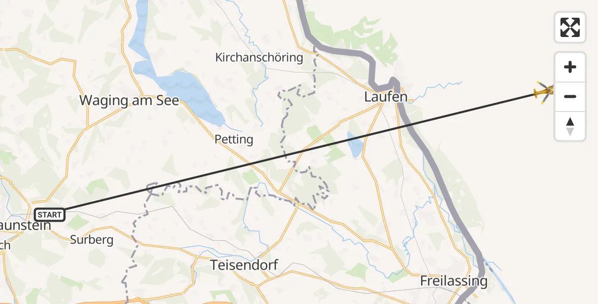 Flugroute Rettungshubschrauber Surberg - Surberg, 19 August 2026, 14:32