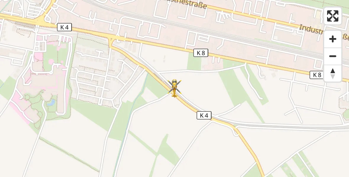 Flugroute Rettungshubschrauber Ludwigshafen am Rhein - Ludwigshafen am Rhein, 19 August 2026, 14:32
