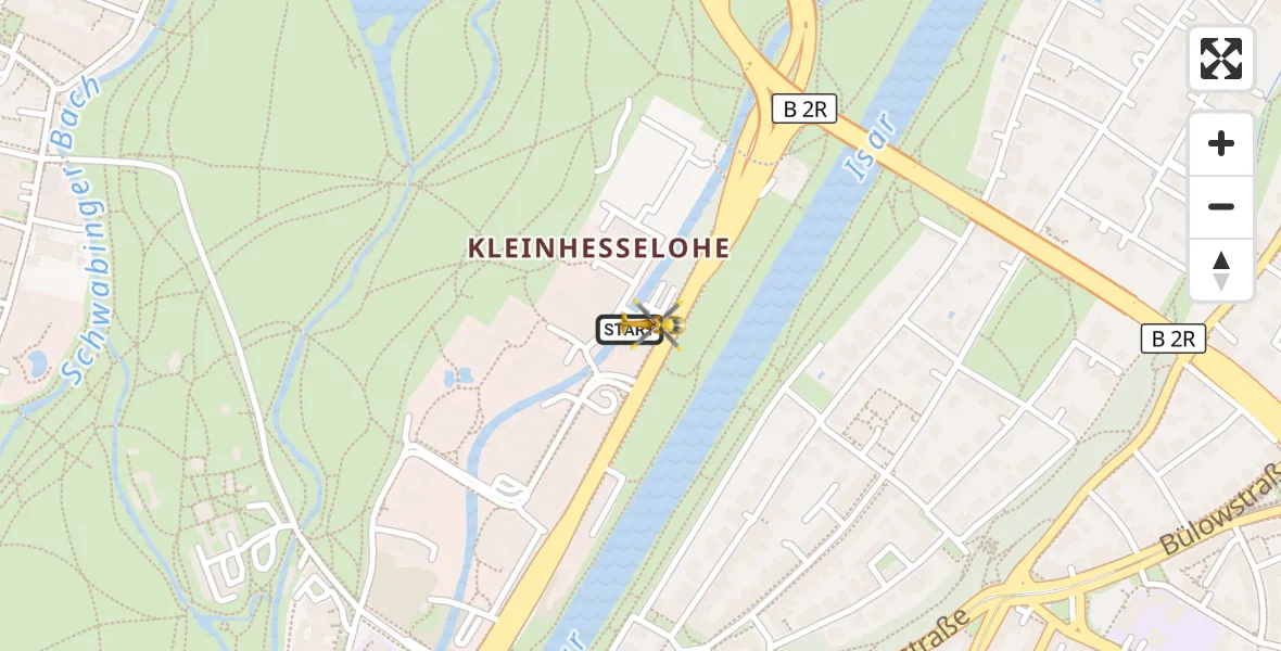 Flugroute Rettungshubschrauber München - München, 19 August 2026, 15:05