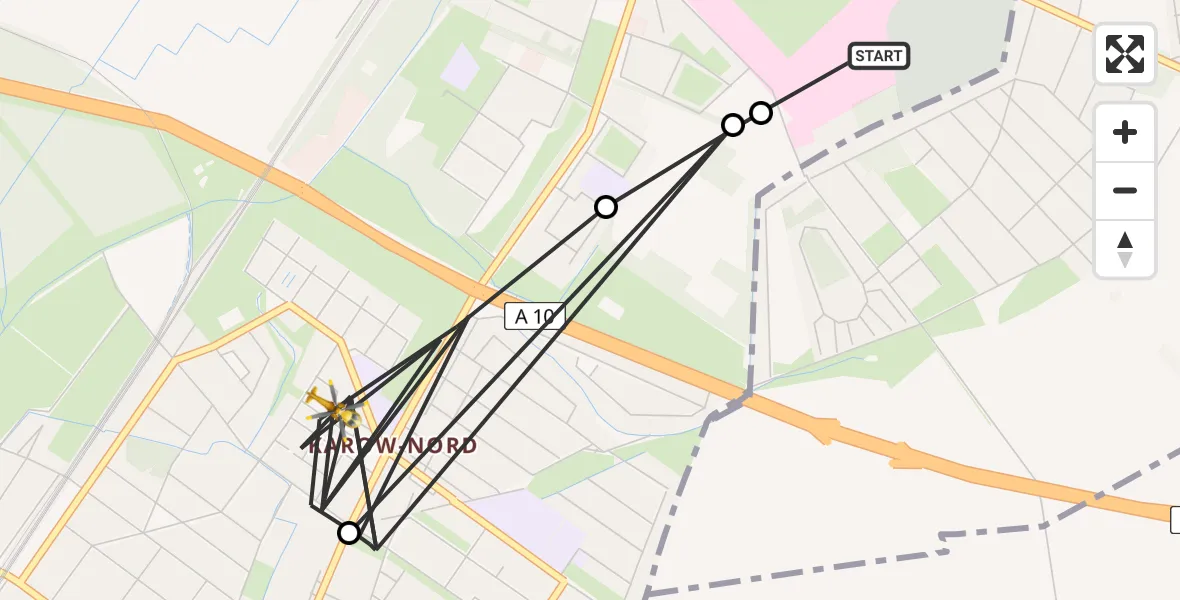 Flugroute Rettungshubschrauber Helios Clinic Berlin-Buch - Berlin, 19 August 2026, 19:09