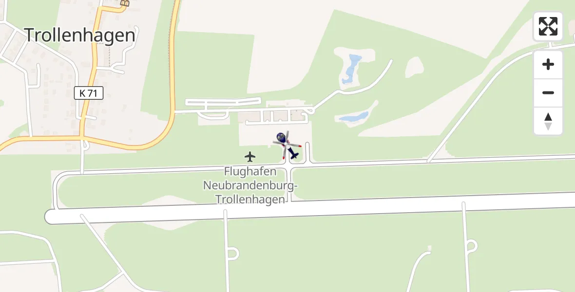 Flugroute Polizeihubschrauber Neubrandenburg Trollenhagen Flughafen - Neubrandenburg Trollenhagen Flughafen, 20 August 2026, 06:56